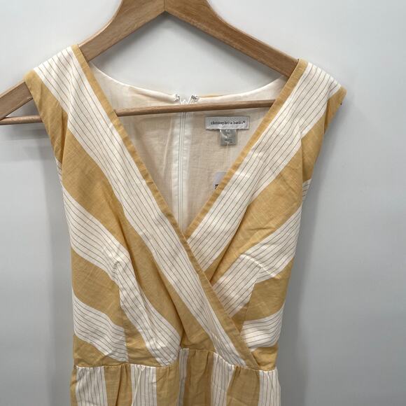 CHRISTOPHER & BANKS NWT Yellow & White Striped Midi Dress // 16 - Picture 3 of 10
